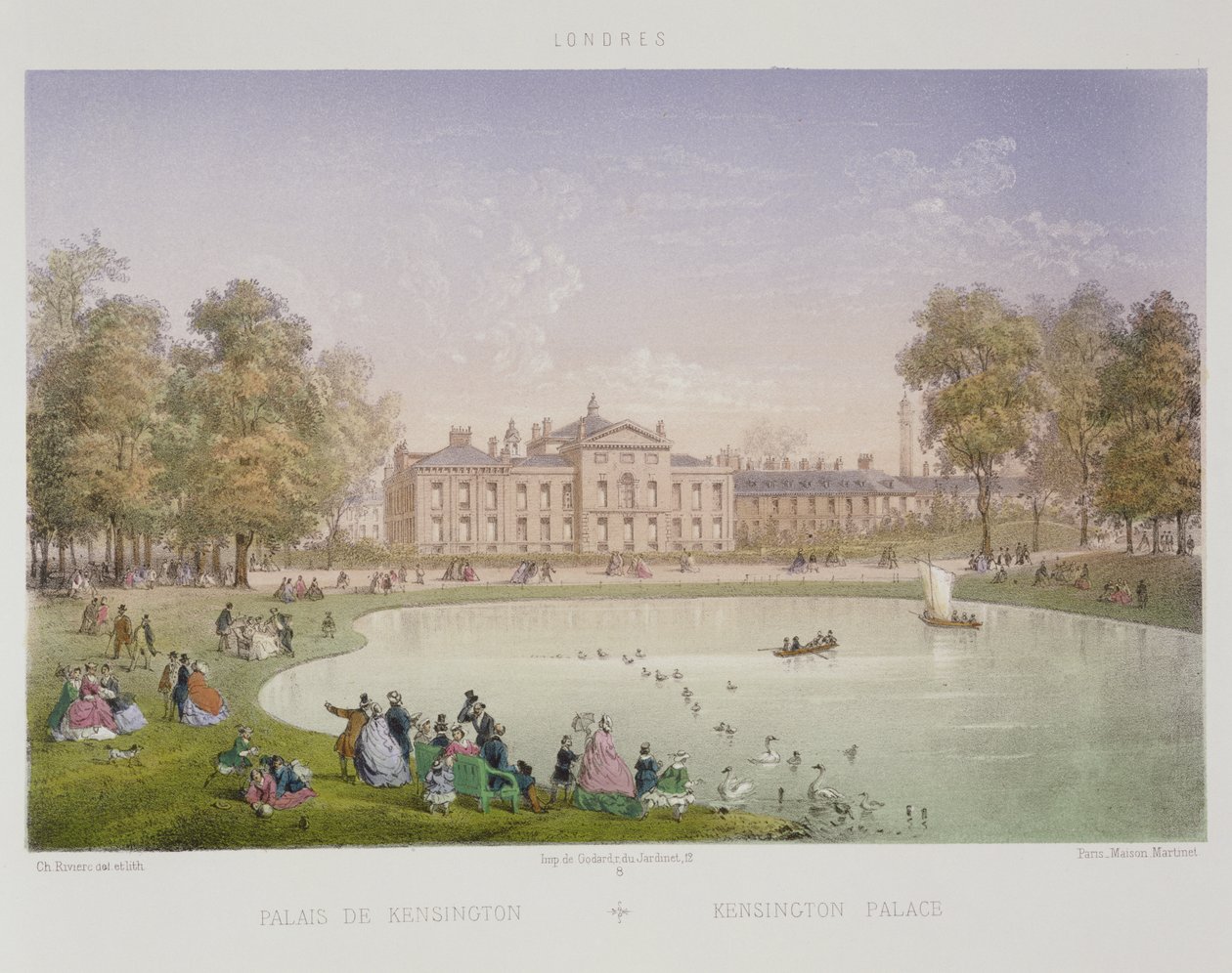 Kensington Palace, ca. 1862 door Achille Louis Martinet