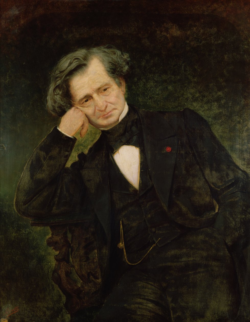 Portret van Hector Berlioz (1803-69) door Achille Peretti