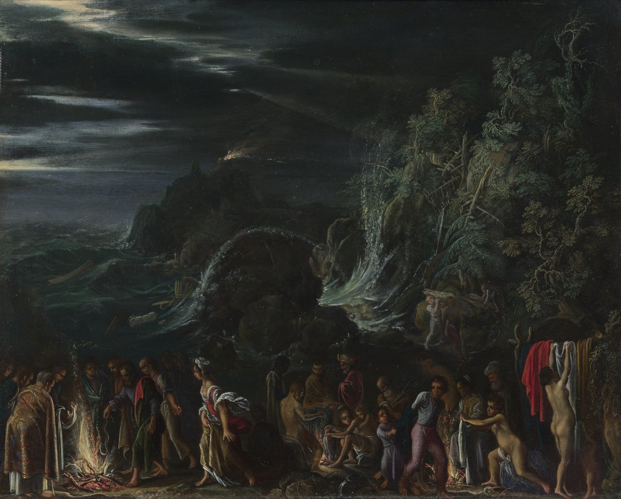 Paulus op Malta door Adam Elsheimer