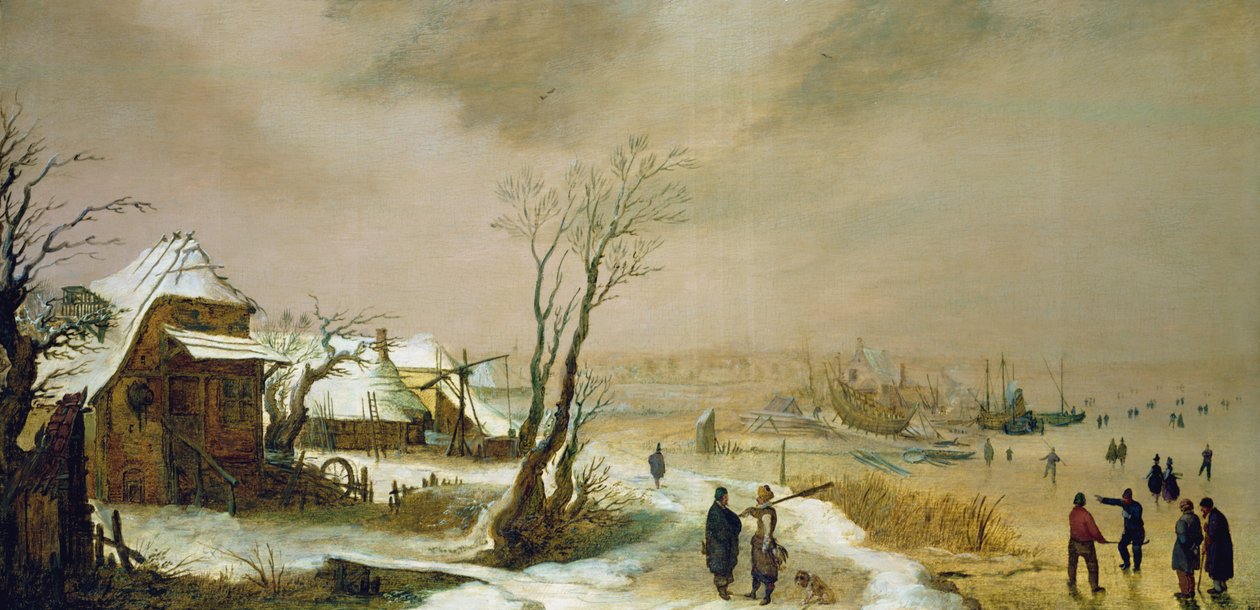 Winterlandschap door Adam van Breen