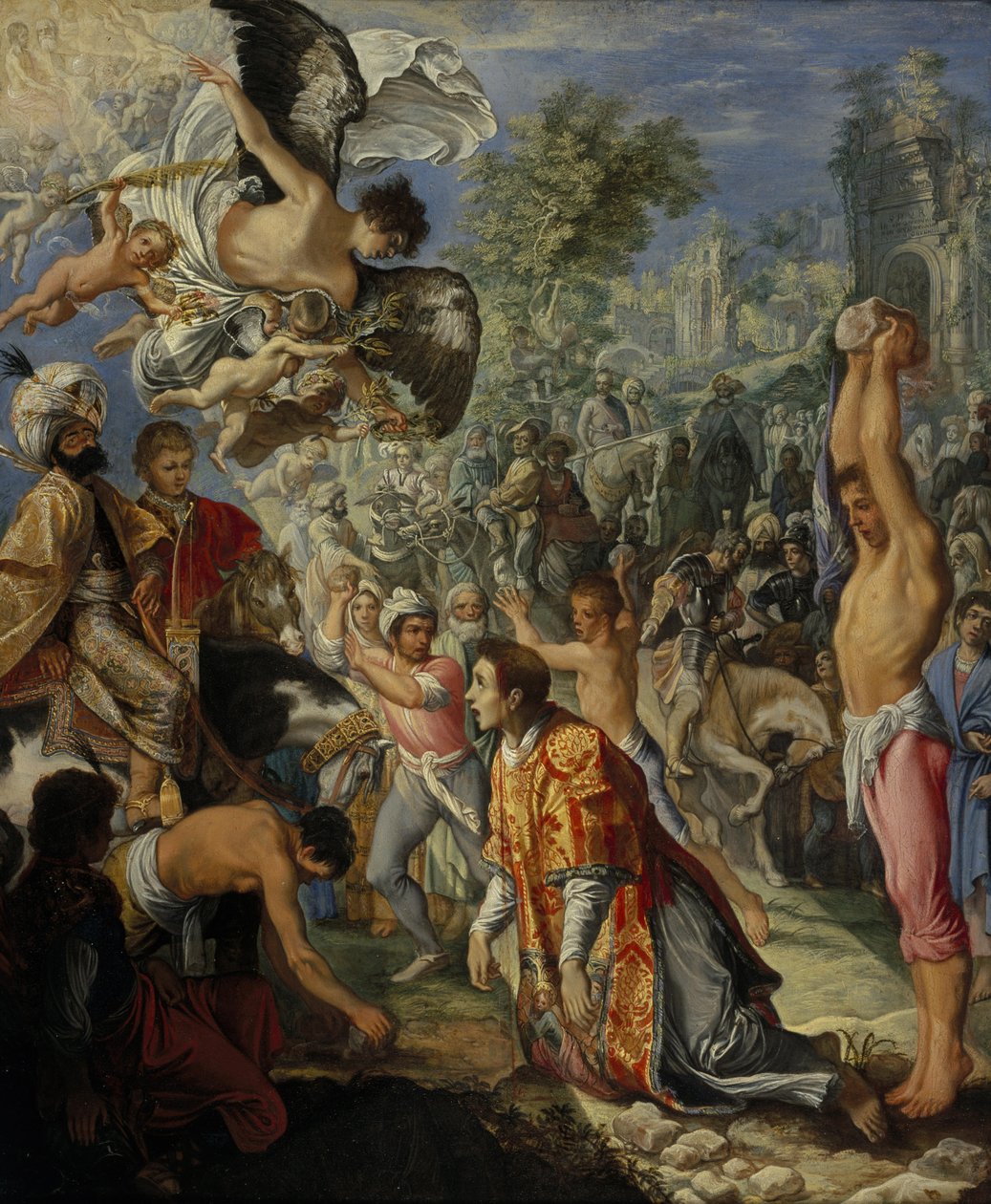 De steniging van Stefanus door Adam Elsheimer