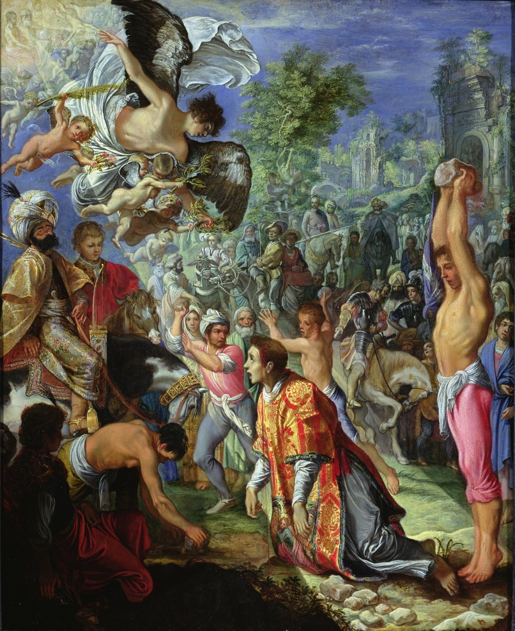 De steniging van Stefanus door Adam Elsheimer