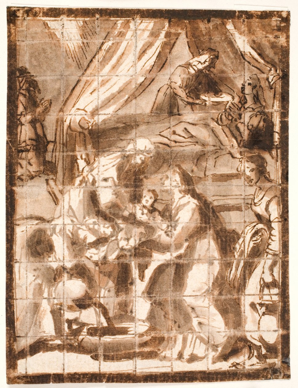 De geboorte van de Maagd Maria door Adam Elsheimer
