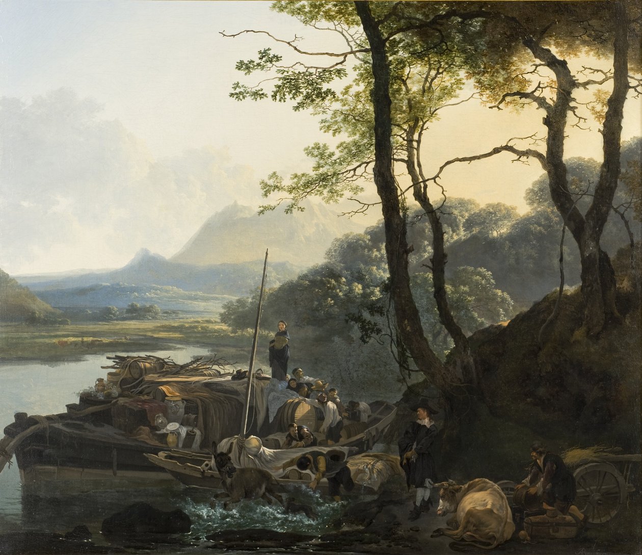 De Veerboot, ca. 1657 door Adam Pynacker