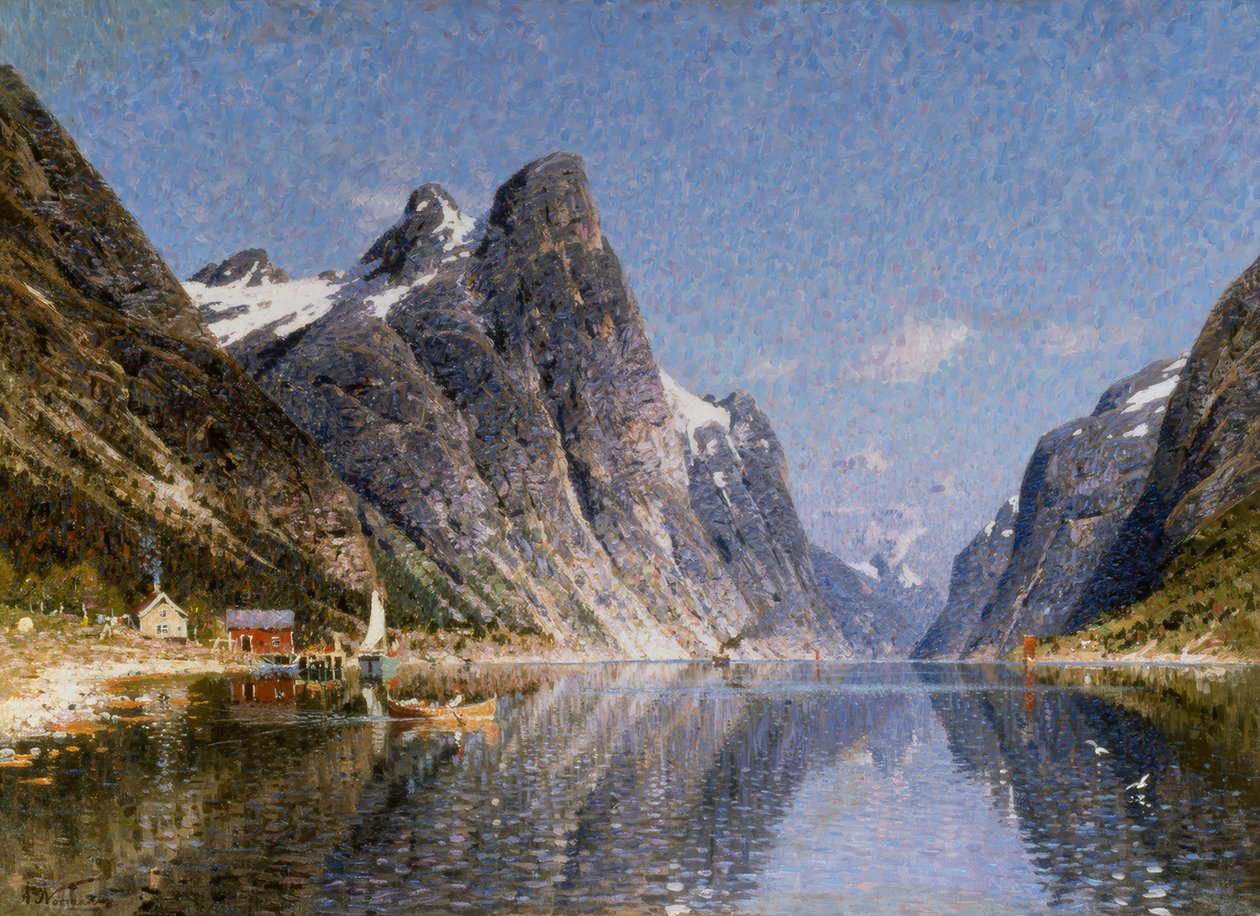 Aan de fjord, zomer door Adelsteen Normann
