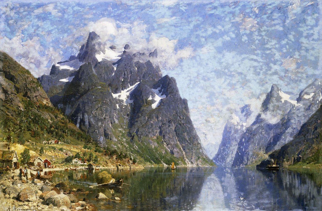 Hardangerfjord, Noorwegen door Adelsteen Normann