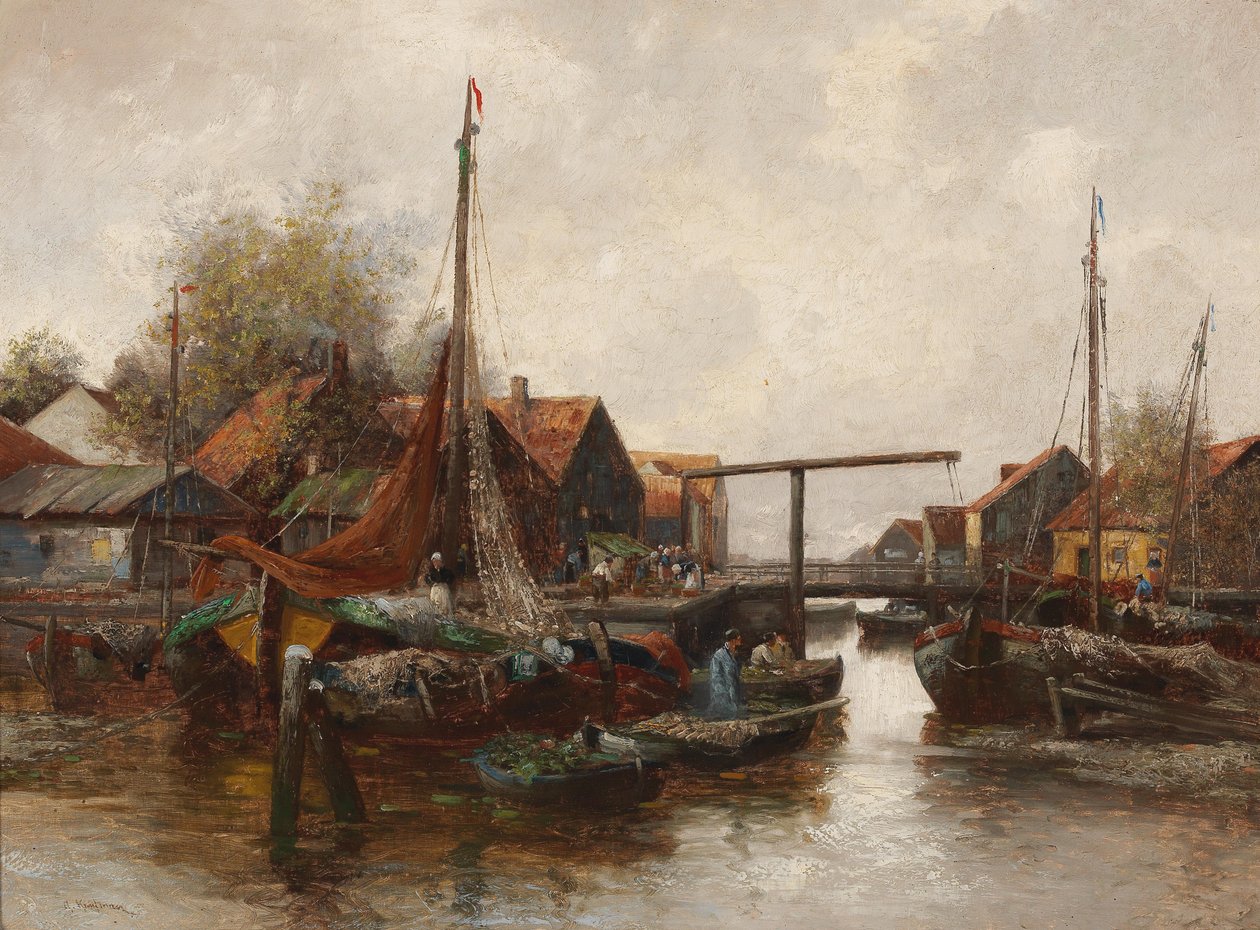 In de haven door Adolf Kaufmann