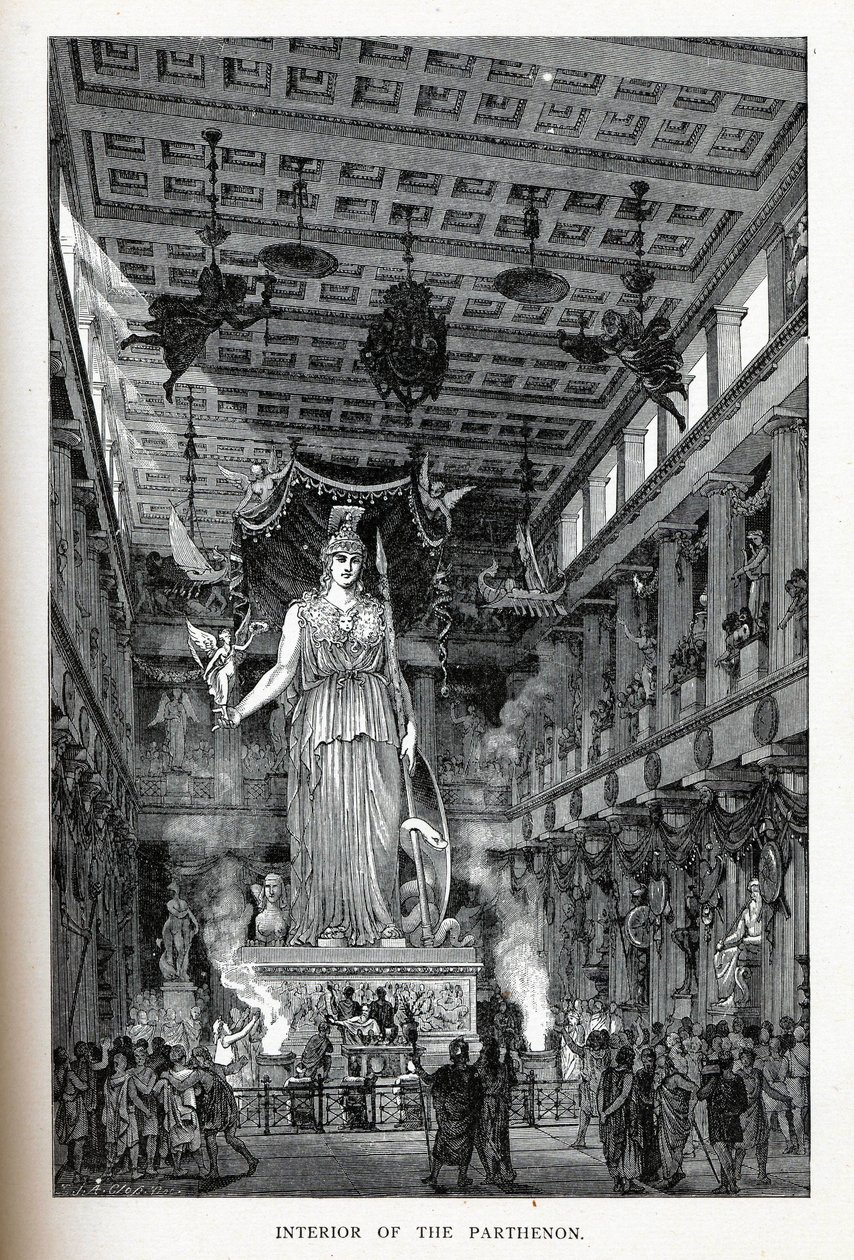 Interieur van het Parthenon, 1882 door Adolf Closs