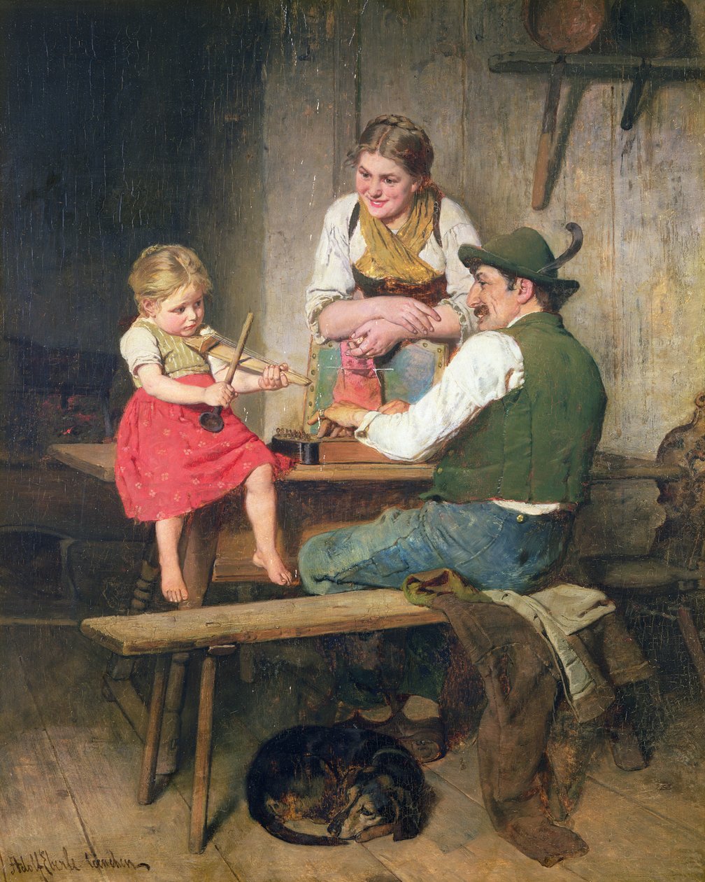 Het gelukkige gezin door Adolf Eberle