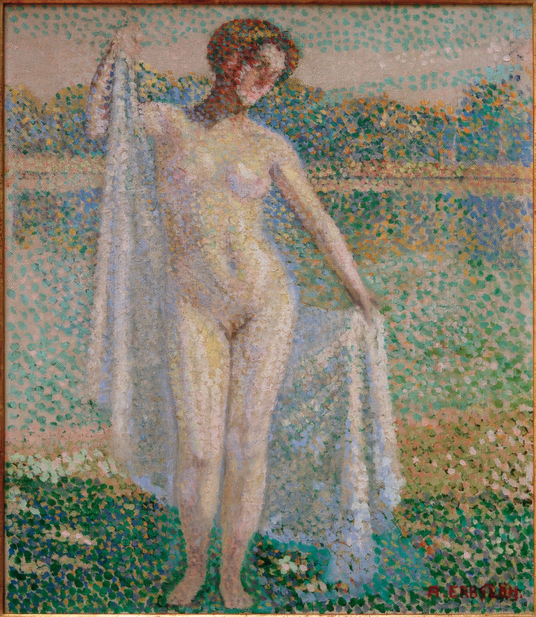 Vrouwelijk naakt, 1908 door Adolf Erbslöh