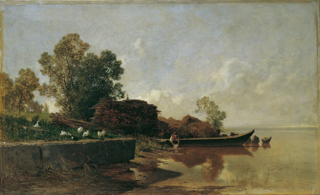 Het vrouwen eiland in de Chiemsee door Adolf Gustav Ditscheiner