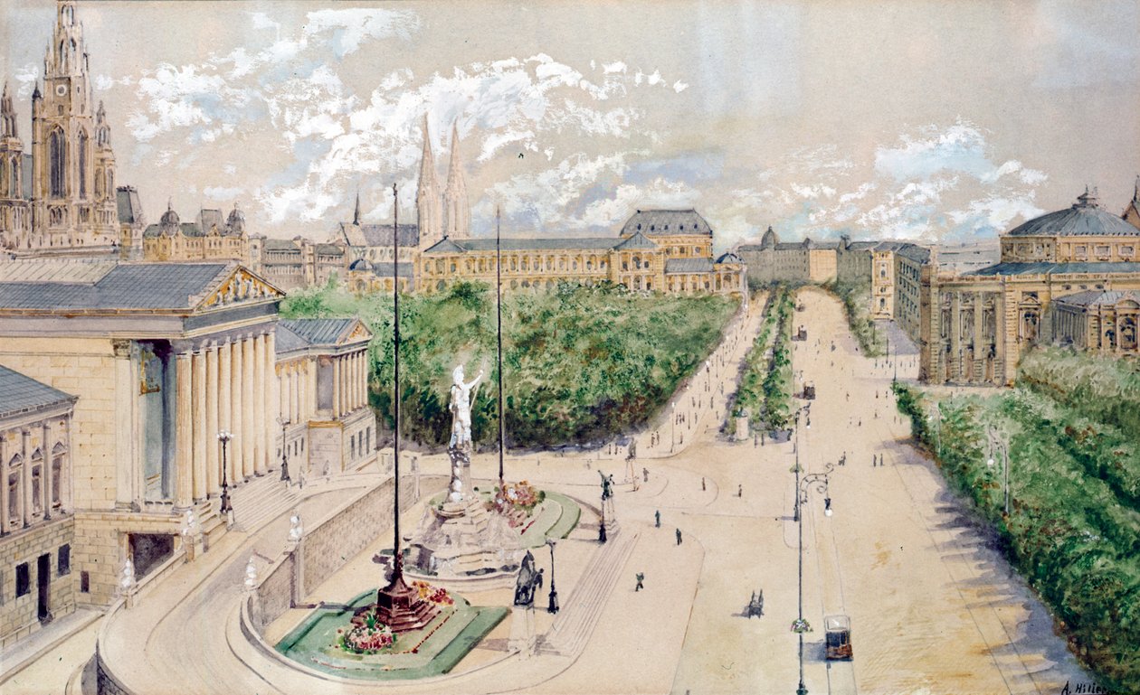 Weens Parlement en Ringstrasse door Adolf Hitler door Adolf Hitler
