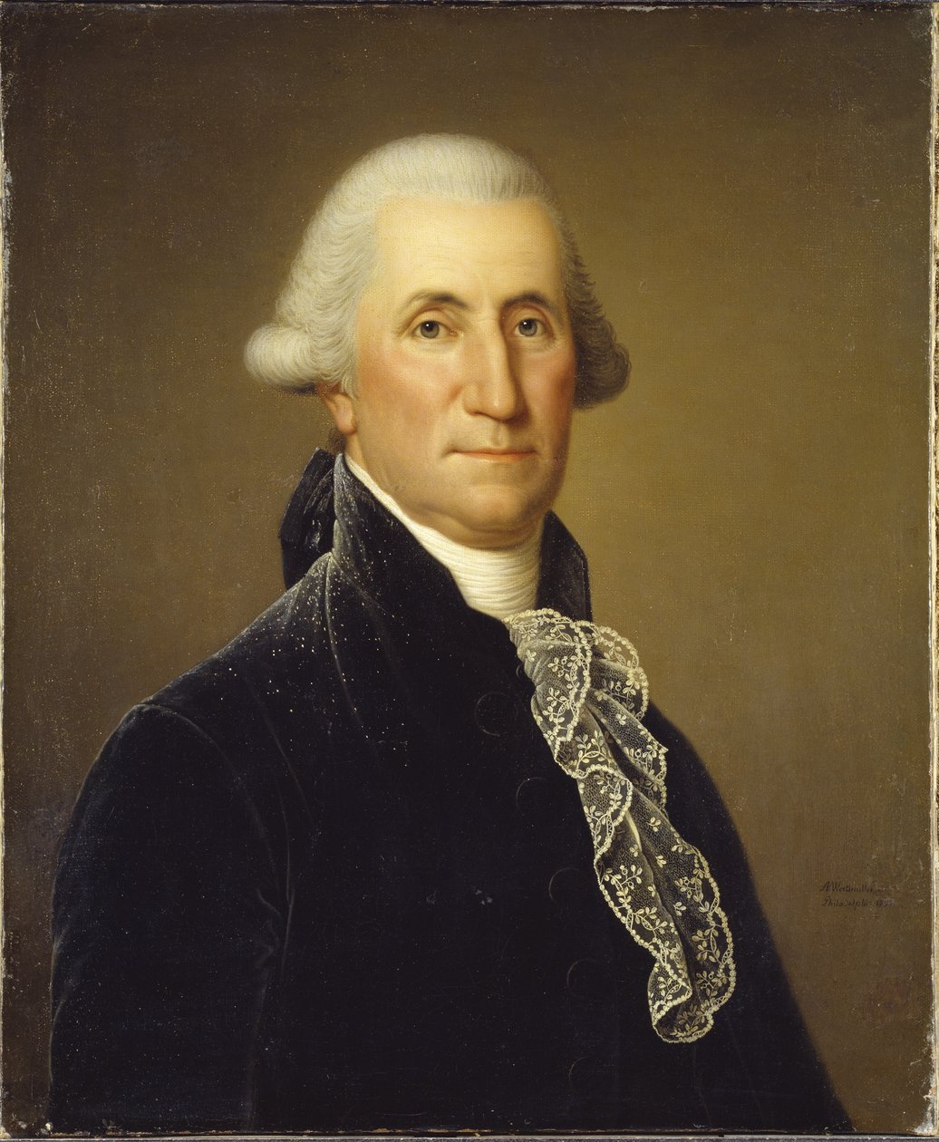Portret van George Washington door Adolf Ulrich Wertmuller