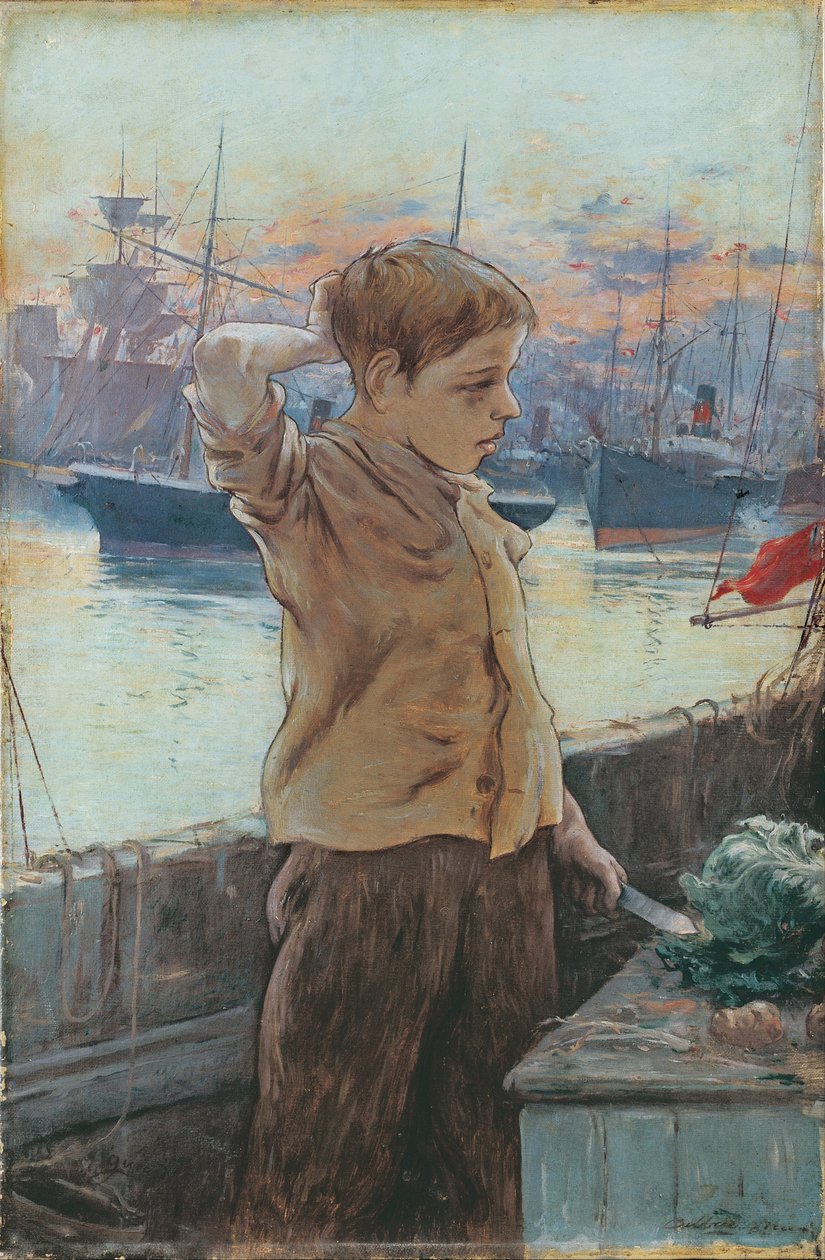 De scheepsjongen, 1887 door Adolfo Guiard y Larrauri