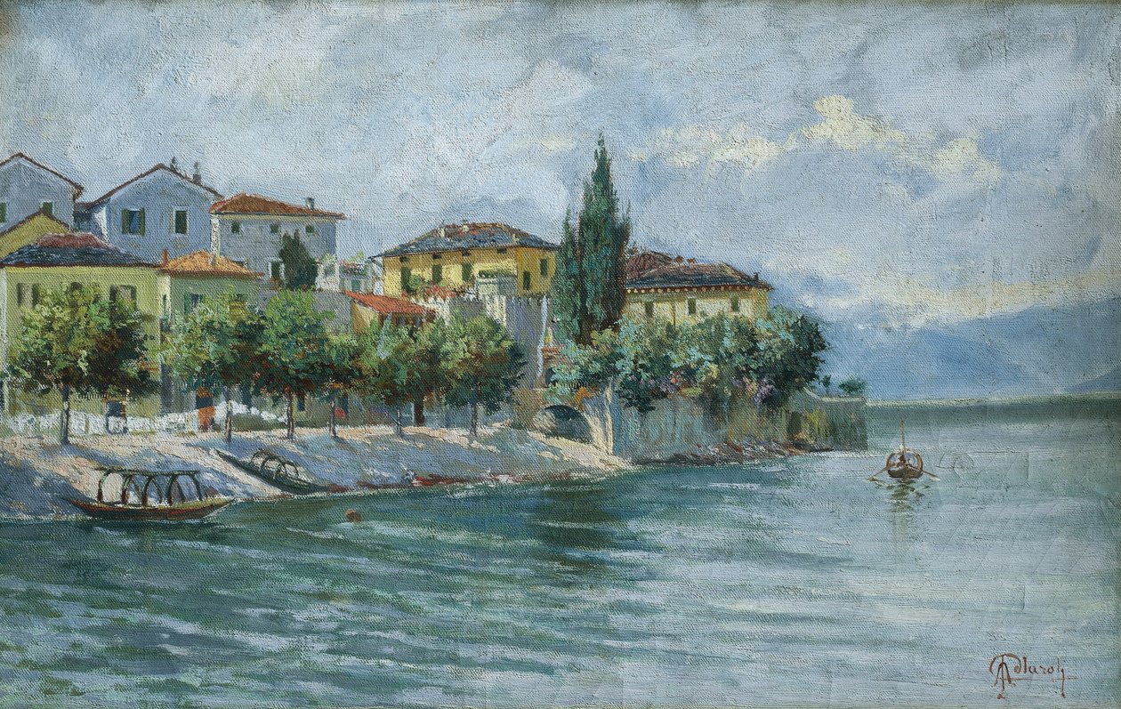 Landschap van het Lago Maggiore door Adolfo Polaroli