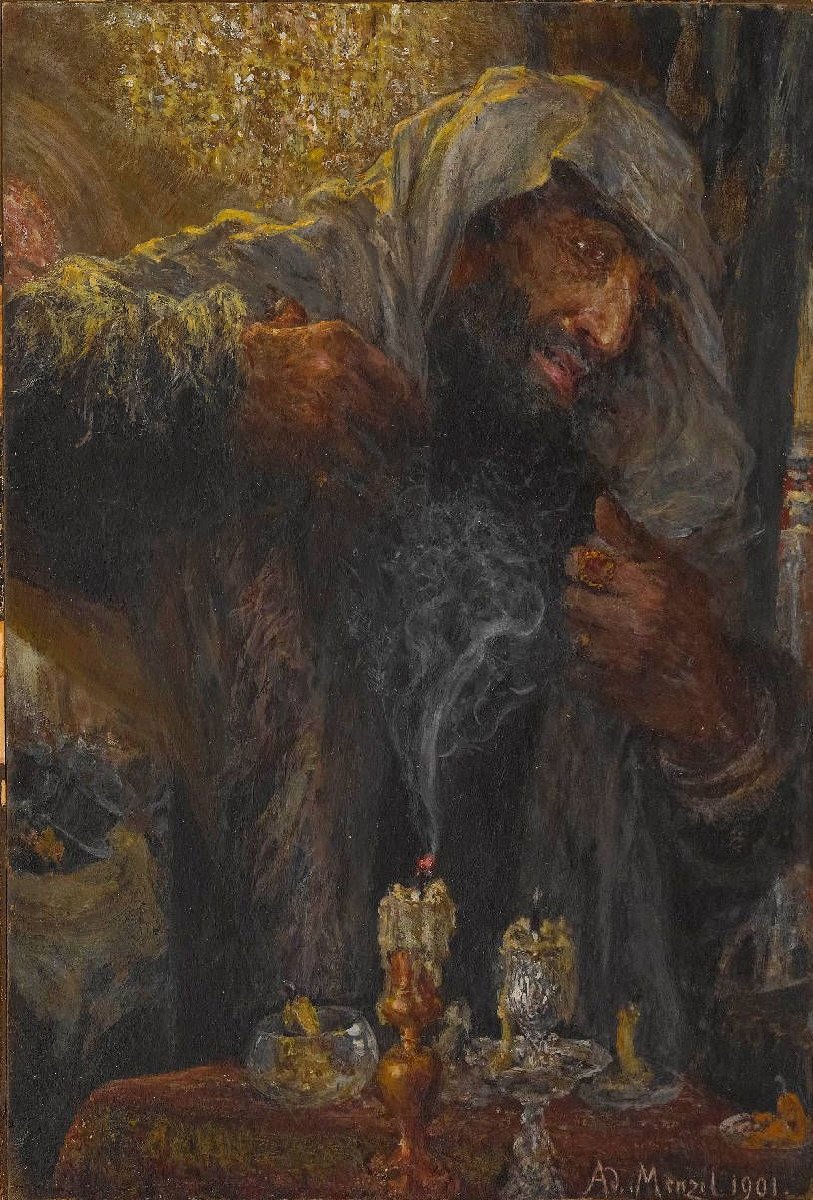 Einde van het verzoeningsfeest door Adolph Menzel