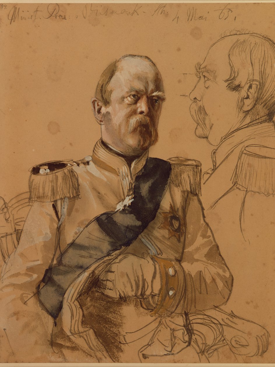 Prins Otto von Bismarck, 1865 door Adolph Menzel