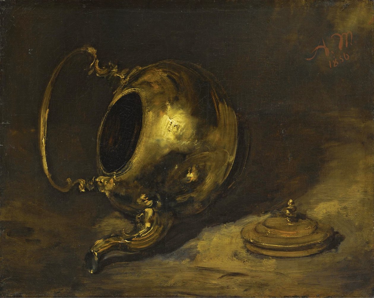 Omgevallen theeketel door Adolph Menzel