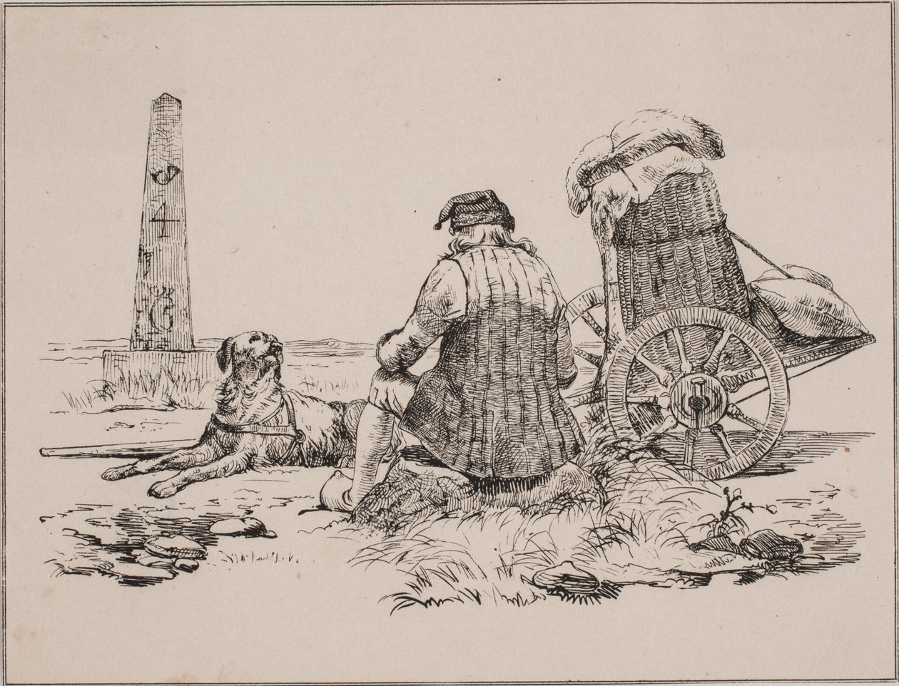 De marskramer en zijn hond door Johan Adolph Kittendorff