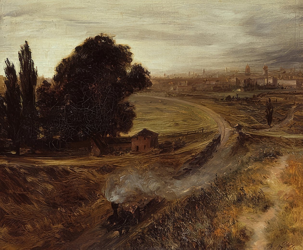 De Berlijn-Potsdam spoorlijn. 1847 door Adolph Menzel