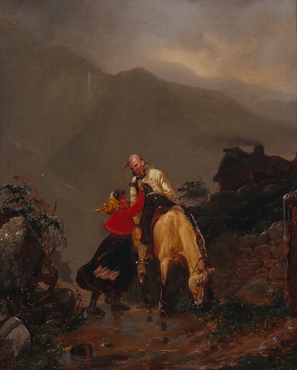 Van de kerk door Adolph Tidemand