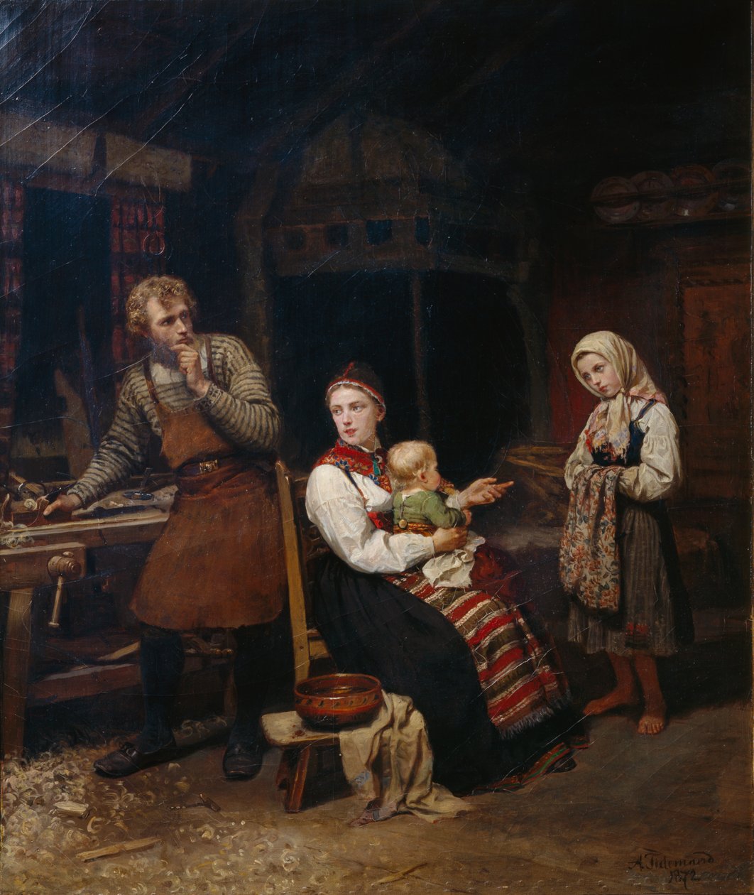 De verweesde door Adolph Tidemand