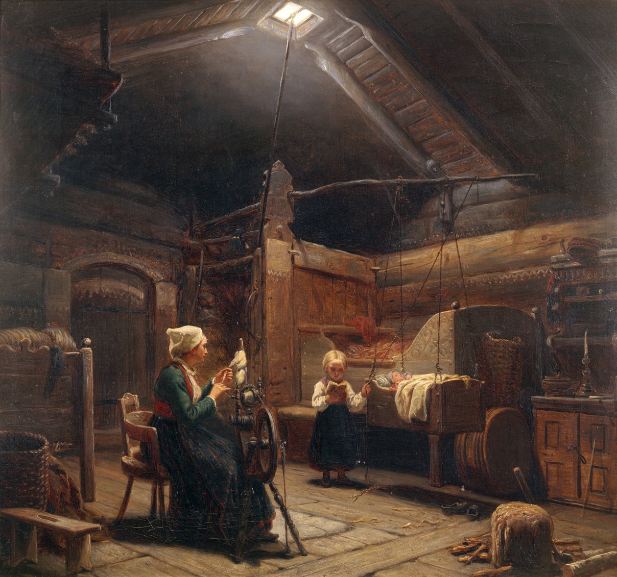 de spinner door Adolph Tidemand