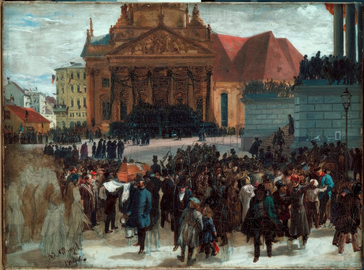 Opbaring van de Maartgefallenen door Adolph Menzel