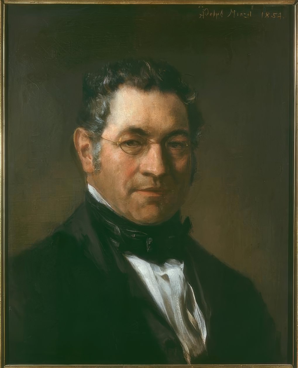 Portret van een Heer door Adolph Menzel