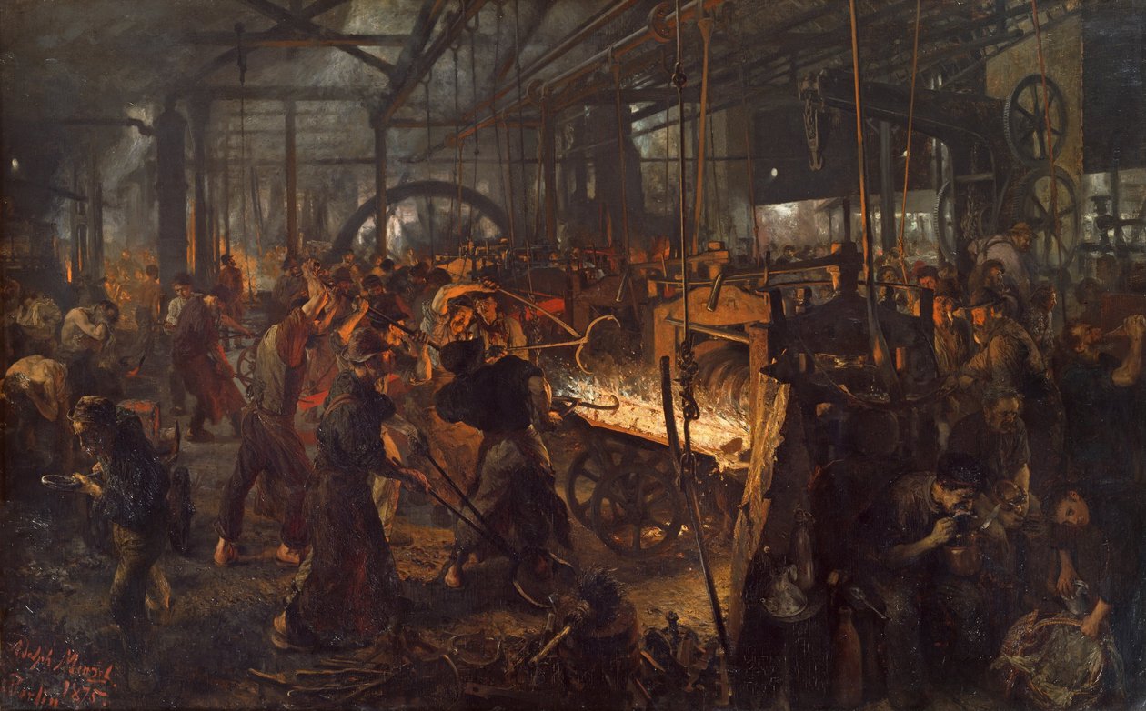 IJzerwalserij door Adolph Menzel