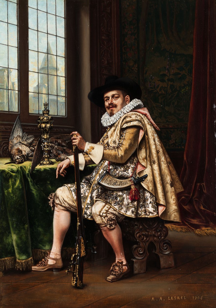 Adellijke na de Jacht door Adolphe Alexandre Lesrel