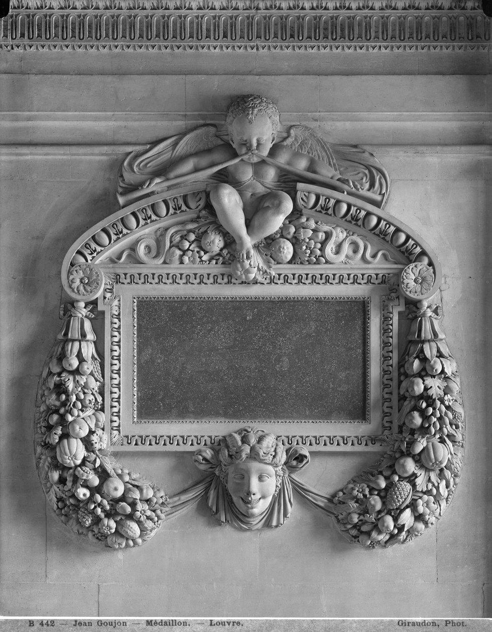 Cartouche van de Tribune van de Kariatiden, eind 19e eeuw (detail) door Adolphe Giraudon