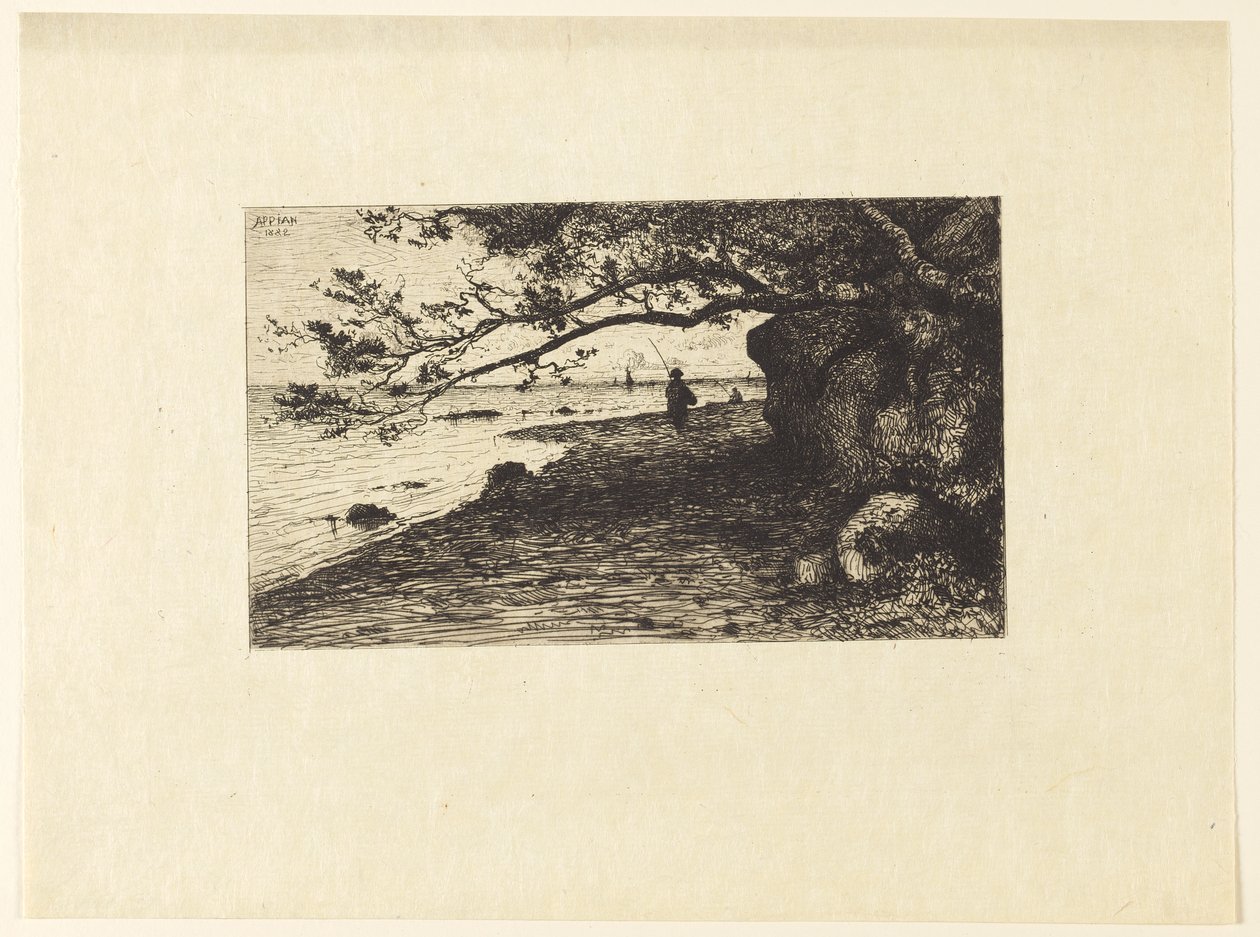In Villefranche-sur-Mer (Omgeving van Carqueiranne) door Adolphe Appian