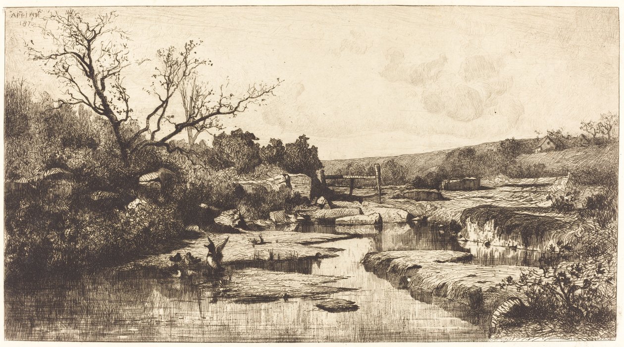 Landschap door Adolphe Appian