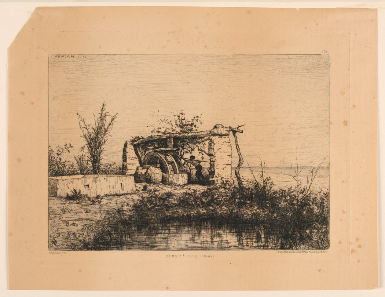 Une Moria à Bordiquier (Italië) door Adolphe Appian