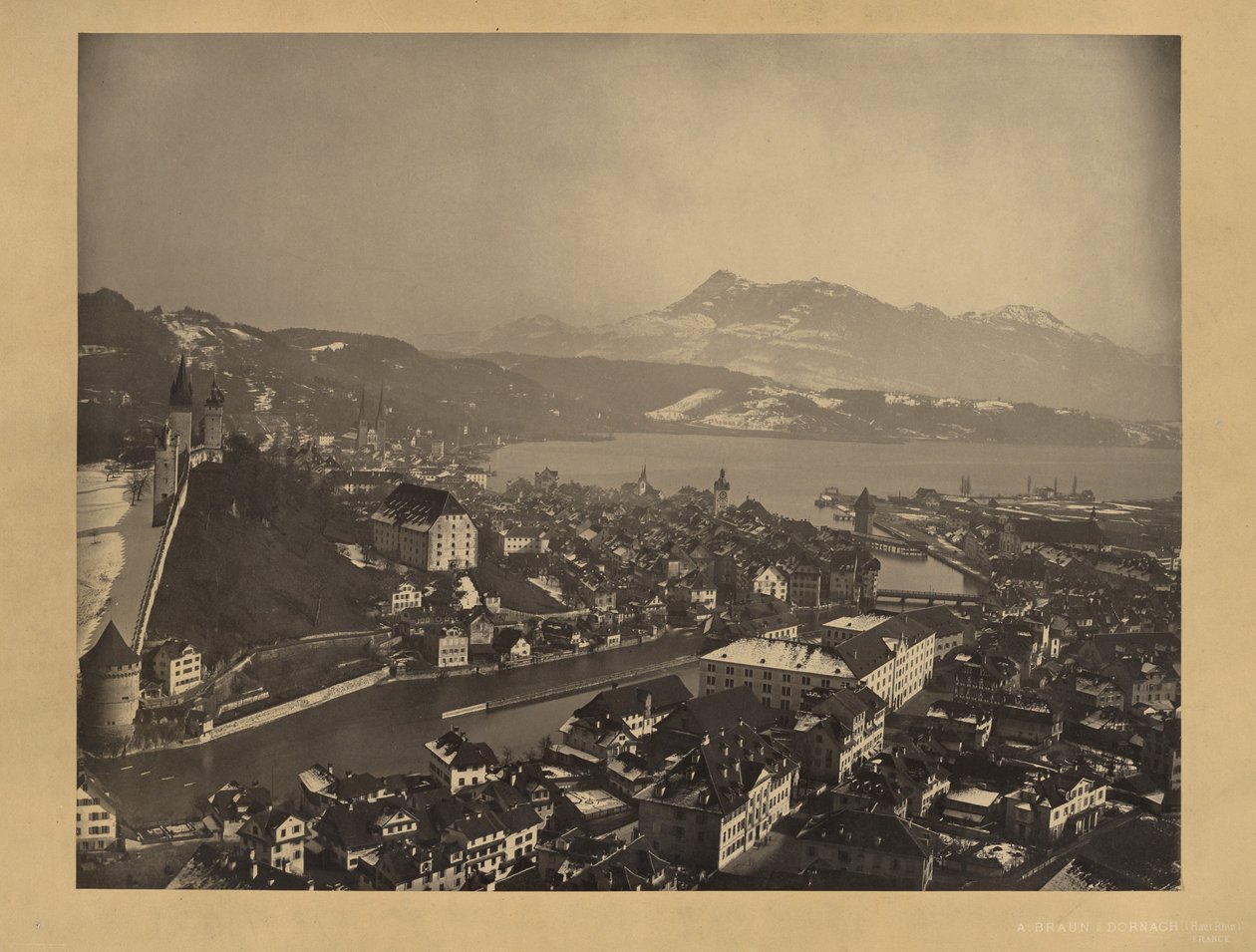 [Vierwoudstedenmeer, Zwitserland]. door Adolphe Braun