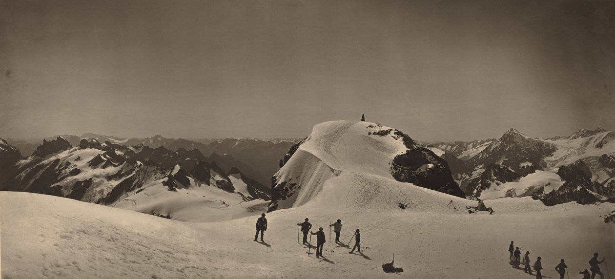 Top van de Mont Titlis, Zwitserland,1866 (foto) door Adolphe Braun