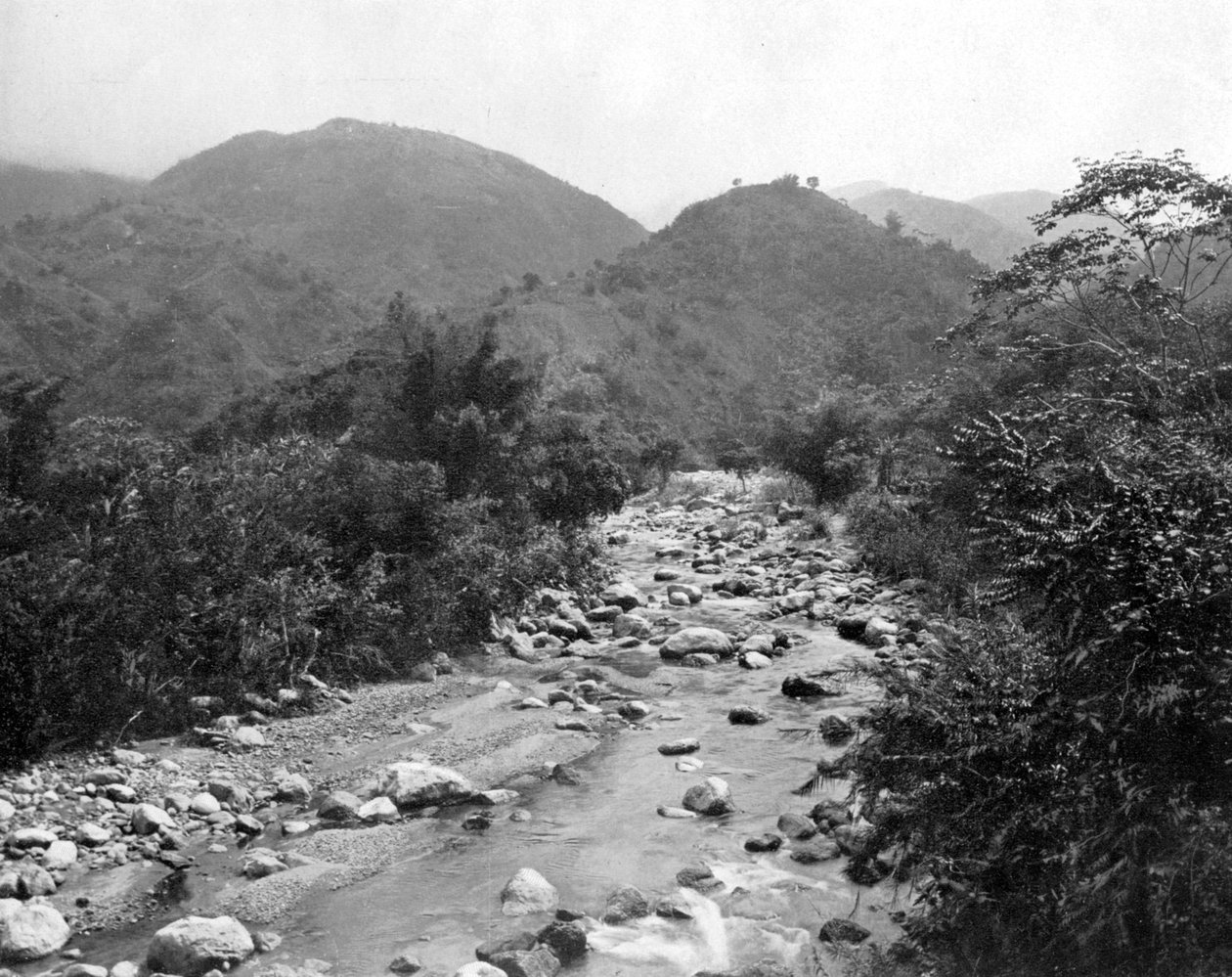 De Wag-Rivier, Castleton, Jamaica, c1905 door Adolphe Duperly and Son