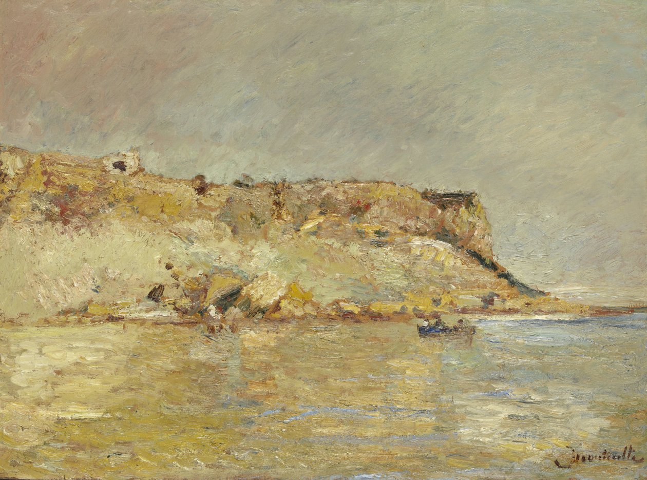 Kustgebergte door Adolphe Joseph Thomas Monticelli