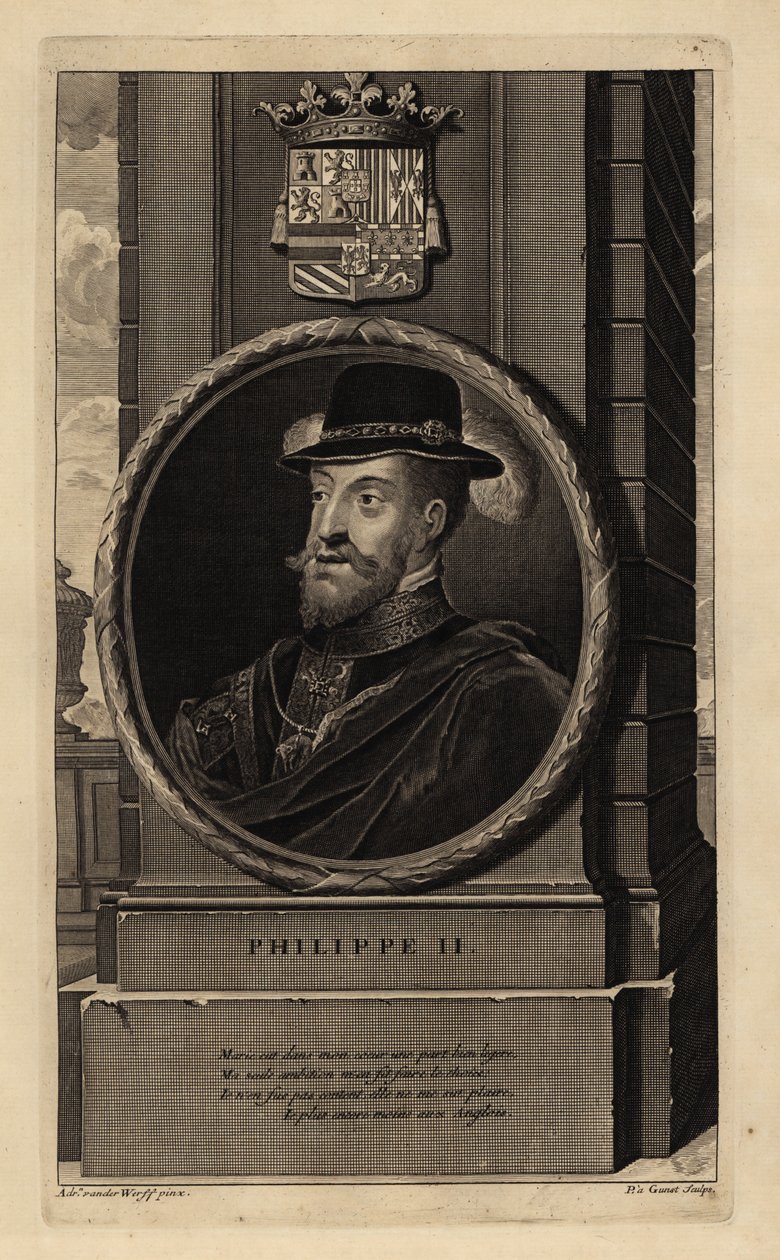 Filips II (1527-1598) door Adriaan van der (after) Werff
