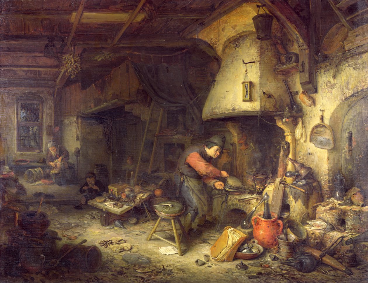 Een Alchemist, 1611 door Adriaen Jansz. van Ostade