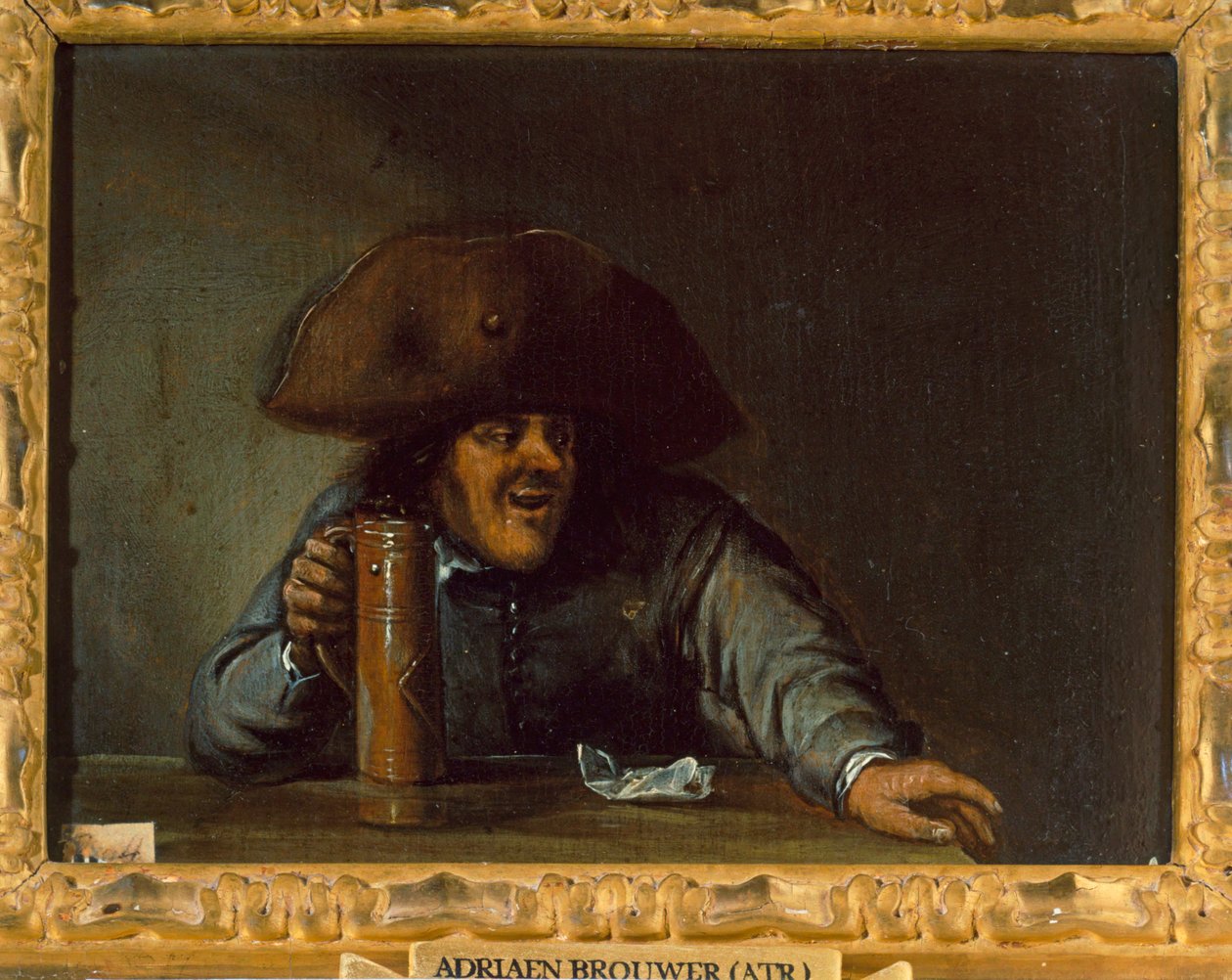 Male drinker. 889 … door Adriaen Brouwer