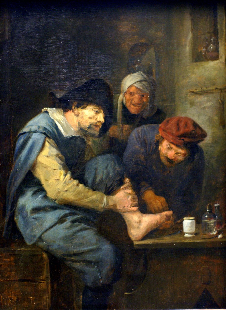 De Voetbediening door Adriaen Brouwer