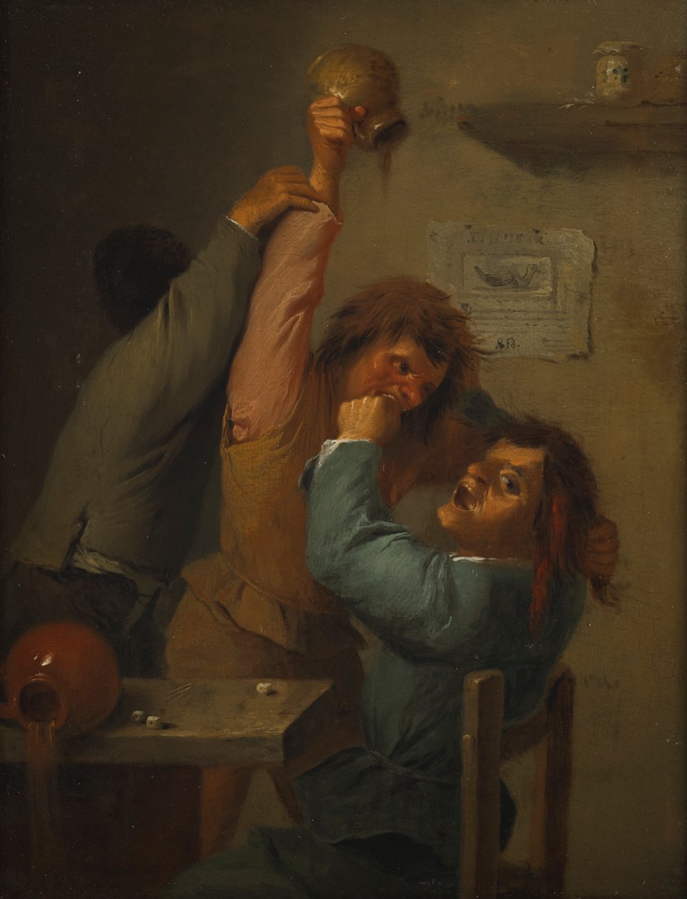 Drinkscène door Adriaen Brouwer