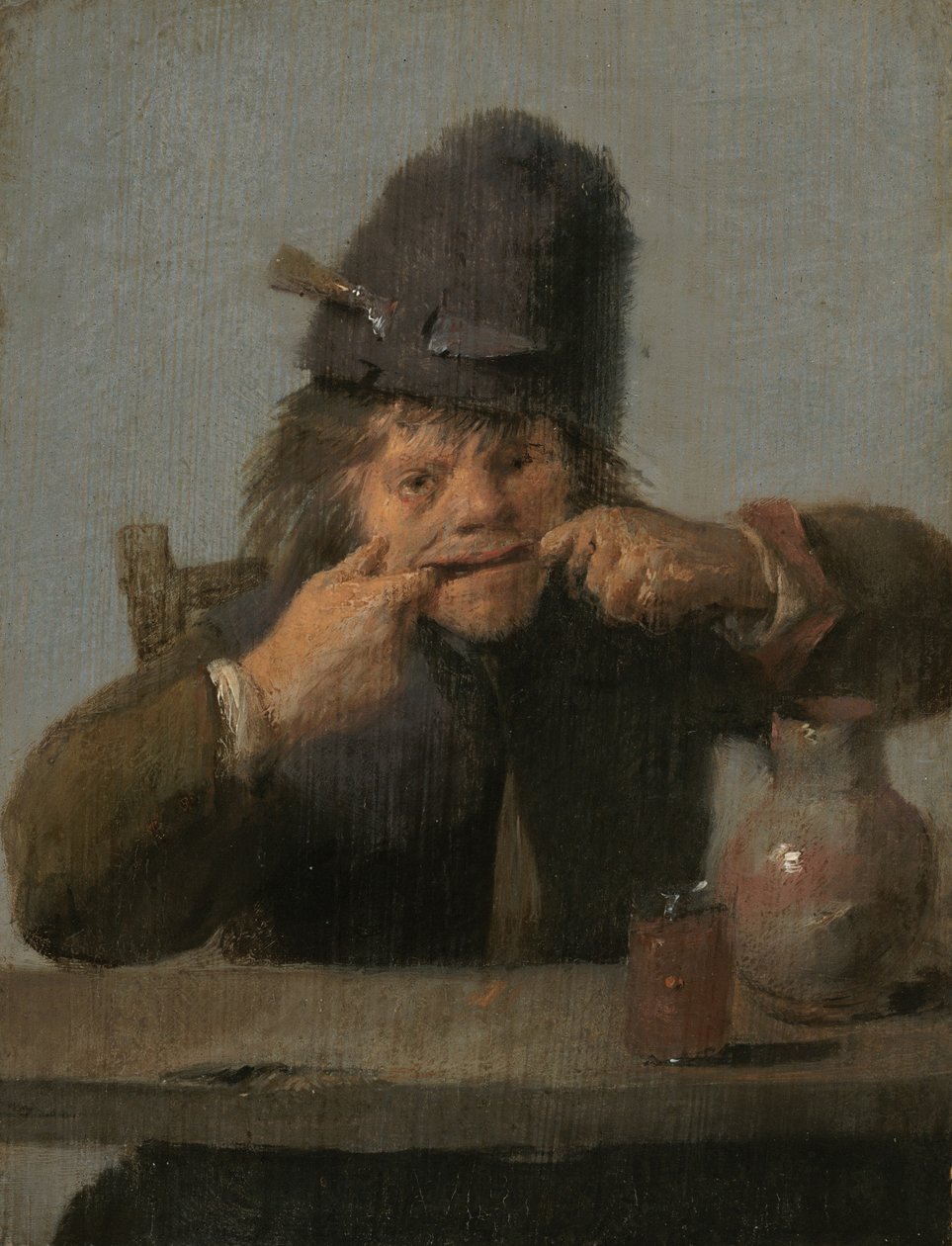 Jongere die een gezicht trekt, ca. 1632-1635 door Adriaen Brouwer