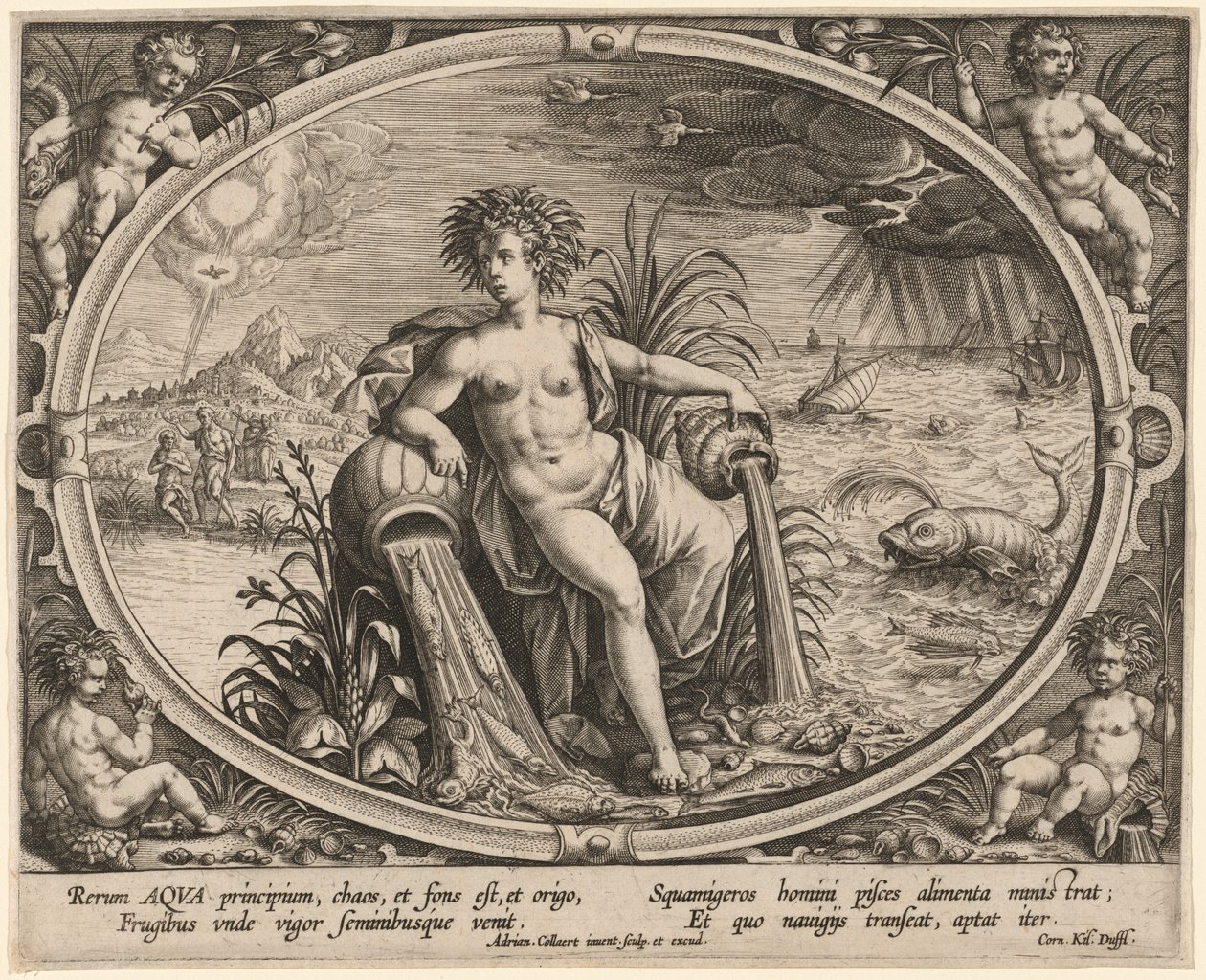Aqua (Water) door Adriaen Collaert