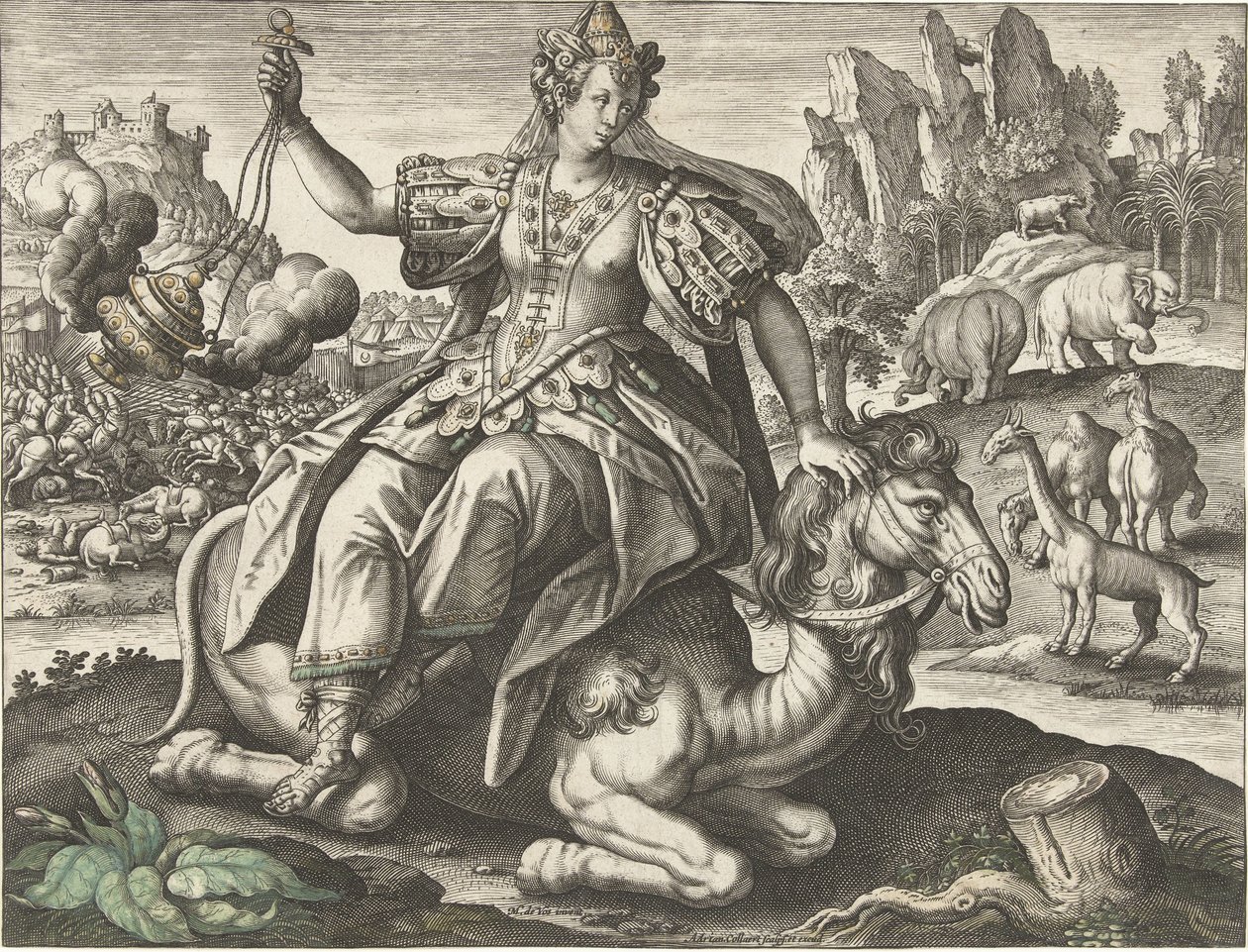 Azië door Adriaen Collaert