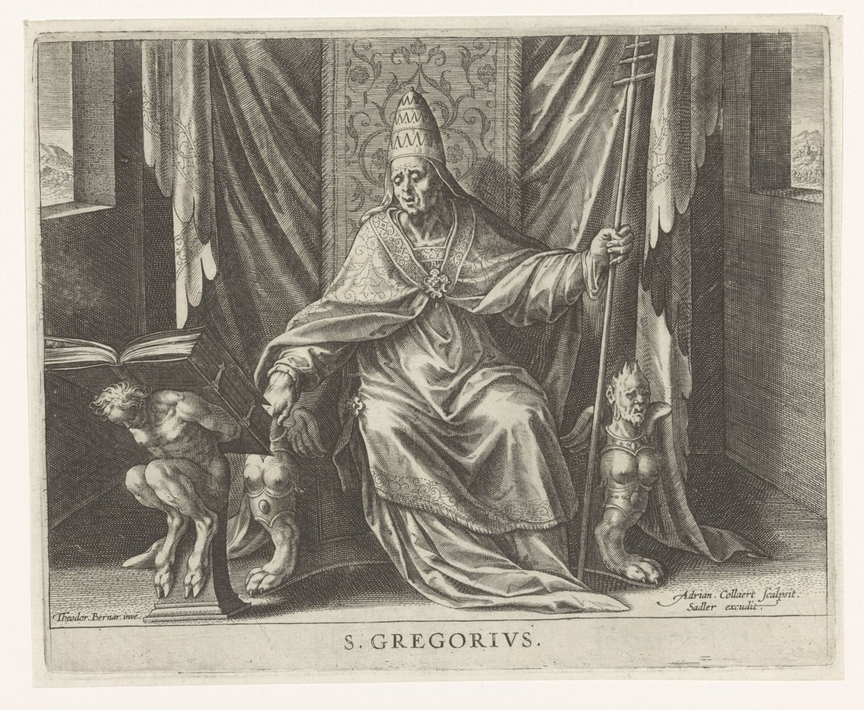 Kerkvader Gregorius door Adriaen Collaert