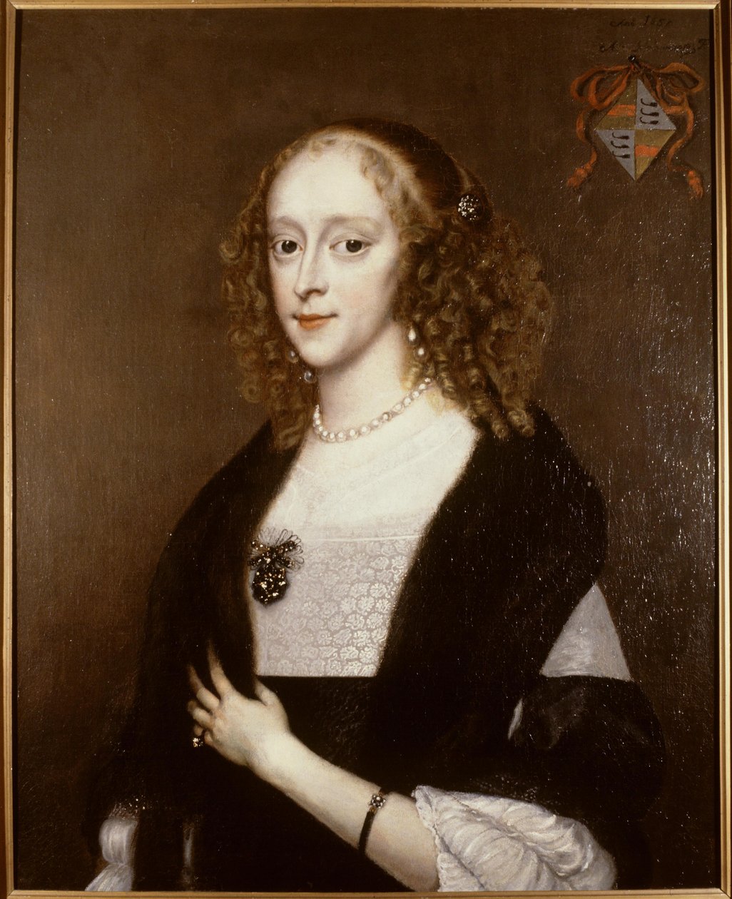 Portrait of Wendela Bicker (1636-1668) door Adriaen Hanneman