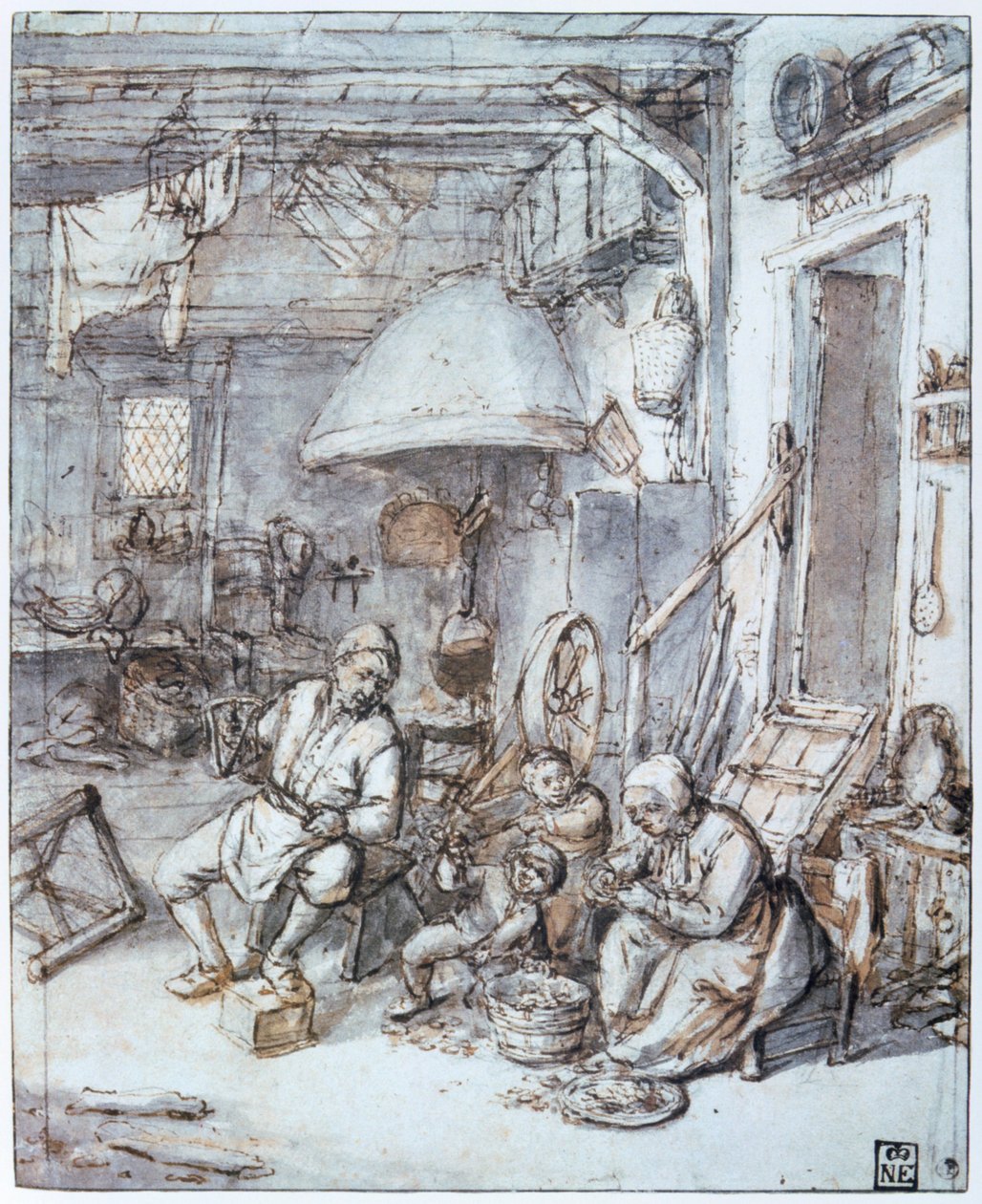 De Nederlandse Boeren, 17e eeuw door Adriaen Jansz. van Ostade